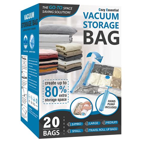 Amazon.com: 20 Pack Vacuum Storage Bags, Space Saver Bags (4 Jumbo/4 ...