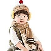 SYGA Baby Girls Boys Cute Hats and Scarf Set, for 6 Months - 3 Years ...