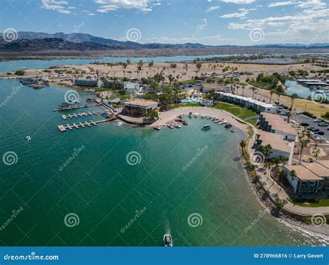 Lake Havasu City, Drone Image of the Marina Area Stock Photo - Image of ...