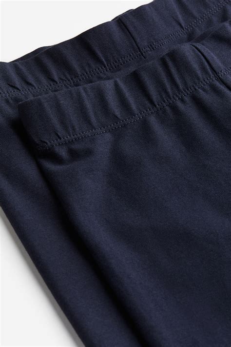 2-pack Cotton Leggings - Navy blue - Kids | H&M US