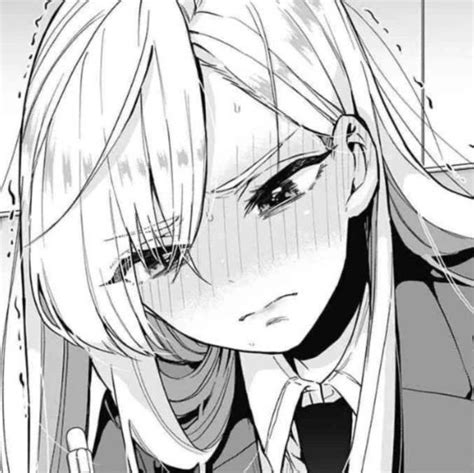 Pin by Ora on manga pfp | Anime sketch, Blushing anime, Anime monochrome