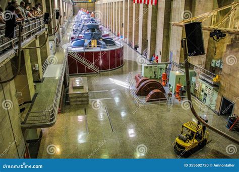 Hoover Dam Power Plant Interior Tour Editorial Image - Image of ...