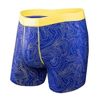 Buy Saxx Mens Vibe Modern Fit Lifestyle Boxers Underwear Large Sulphur ...