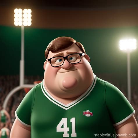 Peter Griffin's Green Basketball Play | Stable Diffusion Online