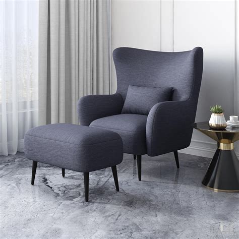 Joya Luxury High Back Chair with Puffy – On Wood Products