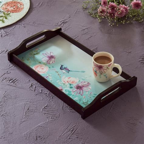 Buy Moksha Printed Wooden Serving Tray from Home Centre at just INR 1699.0