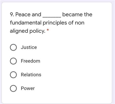 Peace and _______ became the fundamental principles of non aligned ...