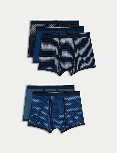 Buy 5pk Cotton Rich Cool & Fresh™ Trunks at Marks & Spencer