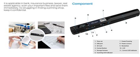 Microware Portable Document Scanner, 900Dpi Solutions Pen Portable ...
