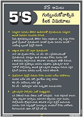 Mr. Safe - 5S Key Points To Remember Poster in Telugu PVC Sticker A3 ...