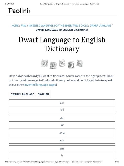 Image result for Dwarf Language Translator