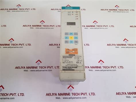 Siemens 7sj6001-4ea00-0da0/bb overcurrent protection relay – Aeliya ...