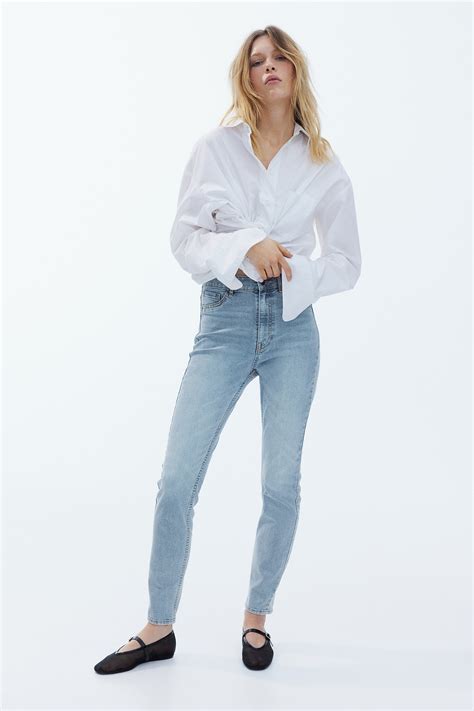 Ultra High Ankle Jeggings - Light denim blue - Ladies | H&M IN