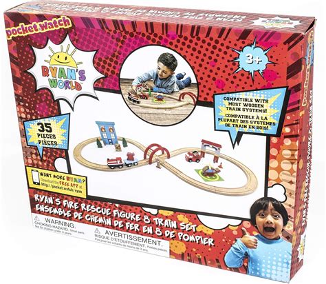 Buy KIDS PREFERRED Ryan's World 35 Piece Fire Rescue Figure 8 Wooden ...