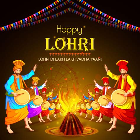 Download Free Happy Lohri holiday festival of Punjab India - Indiater