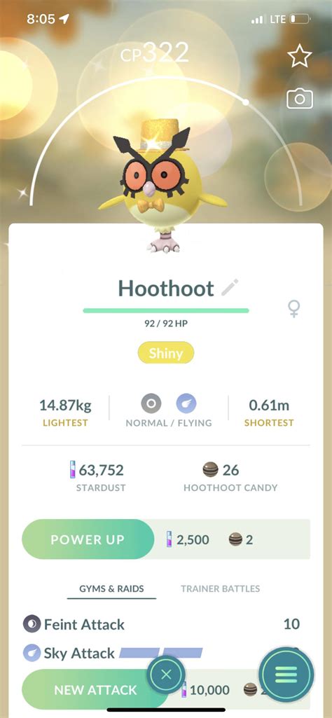 First New Years Pokemon I press is a Shiny Hoothoot : r/PokemonGoMystic