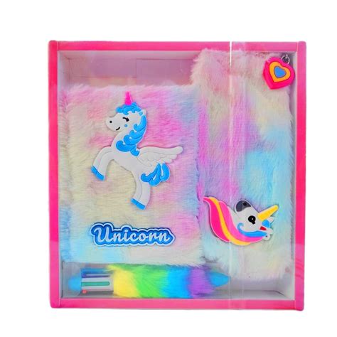 Buy Shravya Passion Unicorn Stationary Set for Girls Boys - with Fur ...