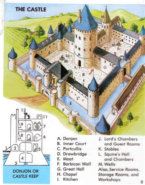 Anatomy of a medieval castle. Fantasy City, Fantasy Castle, Medieval ...