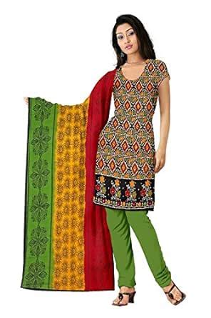 Buy Shree Swastik Multi Colored Cotton Printed And Embroidered ...