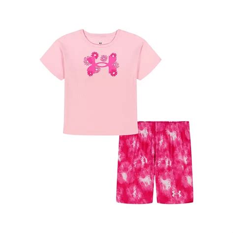 Baby & Toddler Girl Under Armour Printed T-Shirt & Bike Short Set