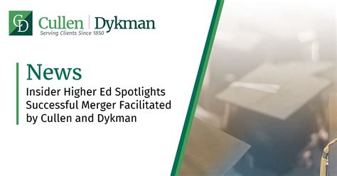 Insider Higher Ed Spotlights Successful Merger Facilitated by Cullen ...
