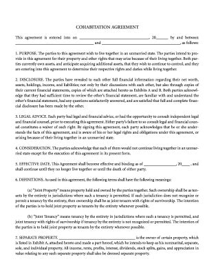 18 Printable Cohabitation Agreement Forms and Templates - Fillable ...