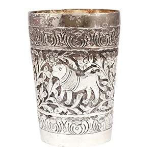 Indian-Shelf Handmade Vocalforlocal Vintage Brass Plated Lassi Glass ...