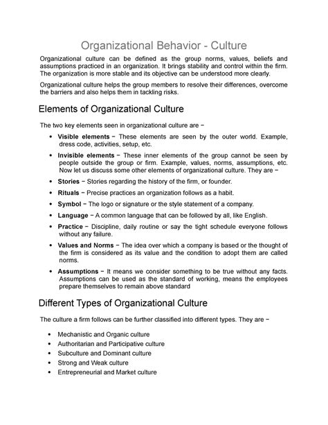 Unit v Management principles for engineers - Organizational Behavior ...