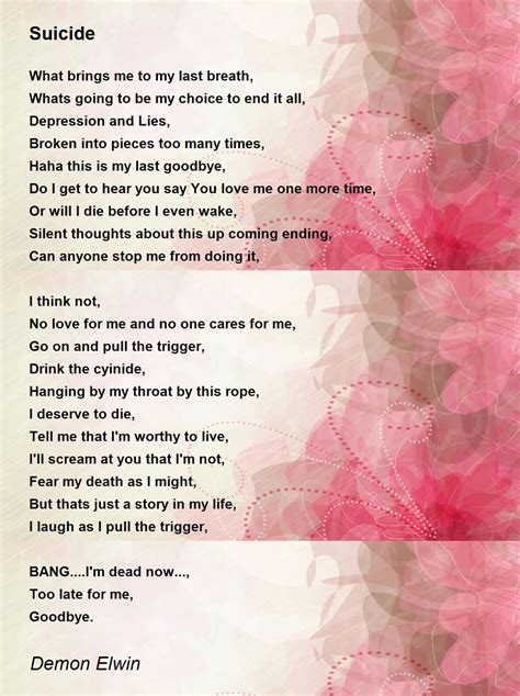 Stop Suicide Poems