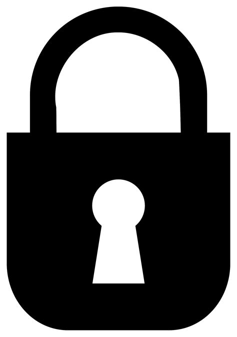 Clipart - Padlock - Monochrome - Lock Icon Vector Png Transparent Png ...