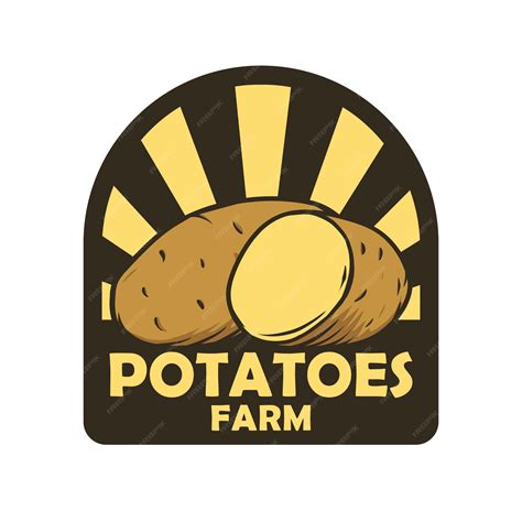 Potatoes farm logo design template | Premium Vector