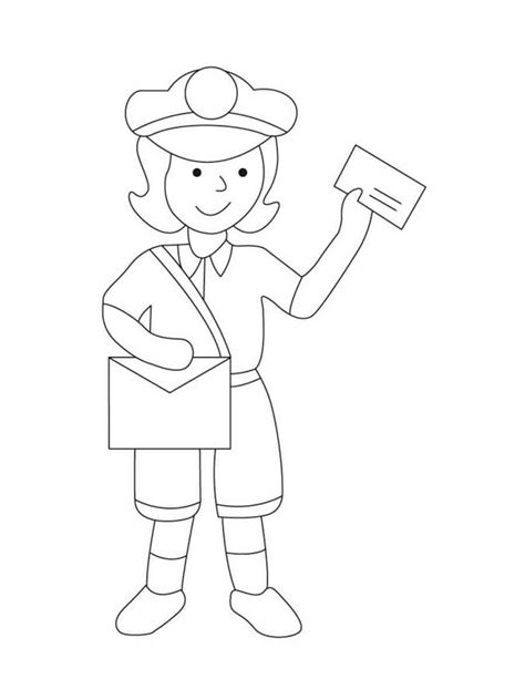 Postman Colouring Pages 的图像结果