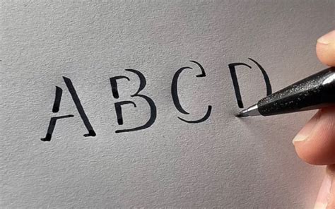 【手写】26大写字母3D立体写法分享_哔哩哔哩_bilibili