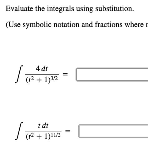 Evaluate Integrals Using Substitution 的图像结果