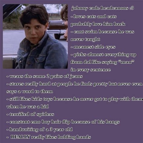 johnny cade headcanons (made a ponyboy version already!!!) in 2025 ...