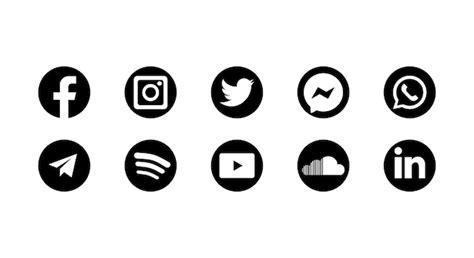 Social media icons collection | Premium Vector