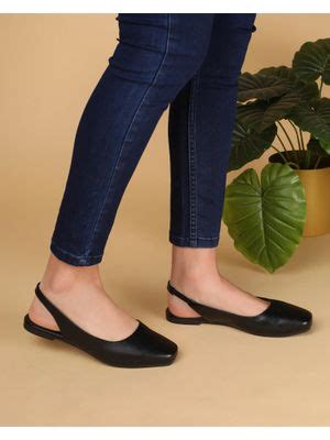 Buy T.ELEVEN Women Square-Toe Slingback Mules-Black Online