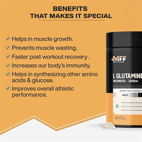 Buy L Glutamine Capsule Supplement online in India | MyFitFuel.in