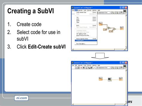 Image result for LabVIEW Create subVI Terminals