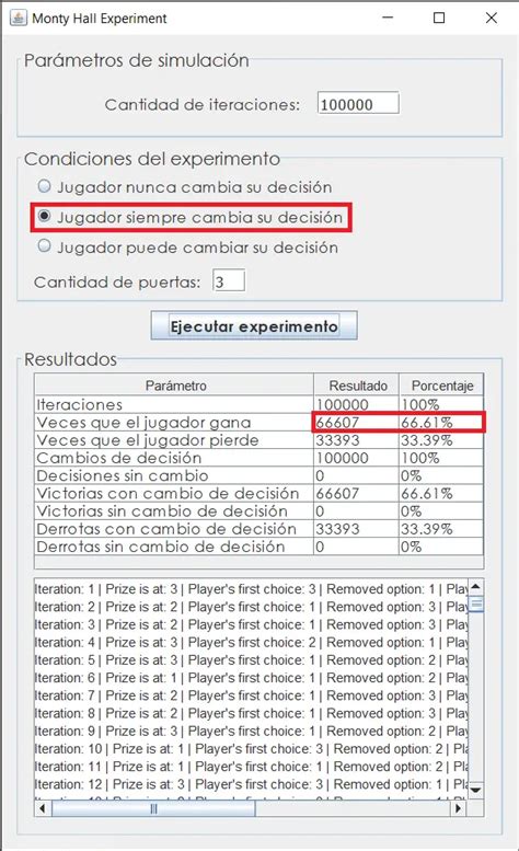 Monty Hall Problem Java 的图像结果