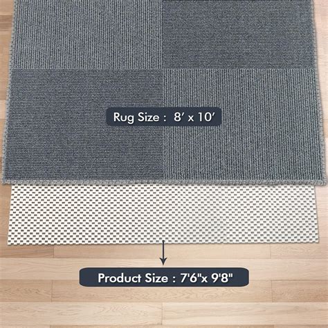TJWODO Non Slip Area Rug Pads Non Skid Rug Gripper 8x10 Feet Extra ...