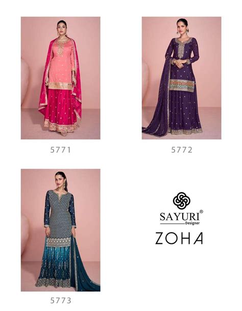SAYURI DESIGNER ZOHA SILK EMBROIDERED HEAVY FESTIVE WEAR READY MADE ...