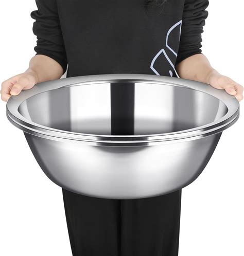 Nuogo 2 Pack 17 Quart Large Mixing Bowl Oversized All Purpose Stainless ...