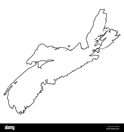 Detailed Outline Map of Nova Scotia Canada Stock Vector Image & Art - Alamy