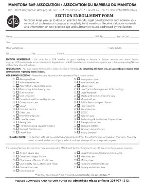 Fillable Online cba-mb 2014 - b2015b SECTIONS GUIDE - CBA MB Fax Email ...