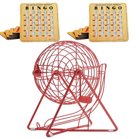 Buy Bingo Cage Only Plus 10 Bingo Cards with Sliding Windows Online at ...