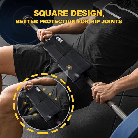Buy POWER GUIDANCE Square Hip Thrust Pad Barbell Squat Pad Protective ...