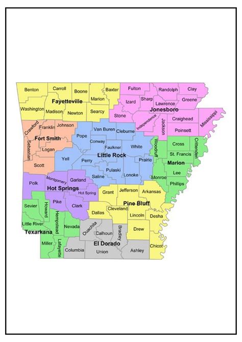 Arkansas County Map [Map of AR Counties and Cities]