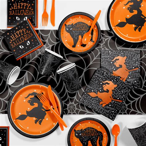 Wicked Witch Halloween Party Supplies Kit (81pc - Serves 8 Guests ...