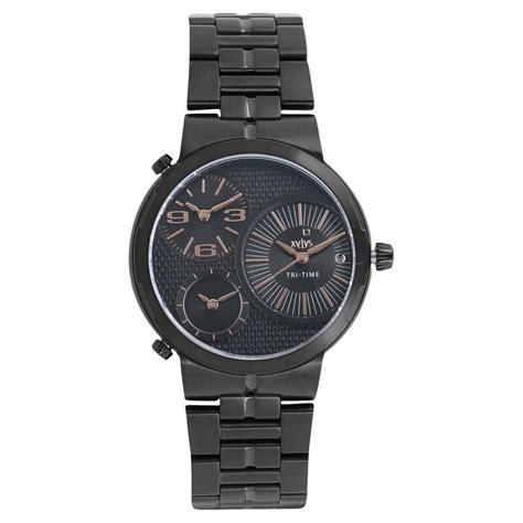 Buy Online Xylys Swiss Analog Black Stainless Steel Strap and Black ...